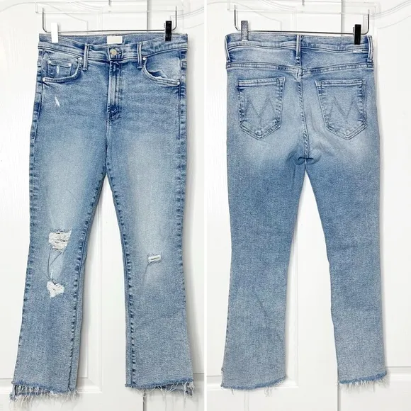 MOTHER Denim The Insider Crop Step Fray in Love in a Boat Size 29