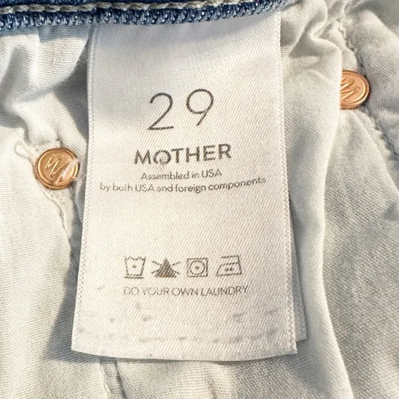 MOTHER Denim The Insider Crop Step Fray in Love in a Boat Size 29