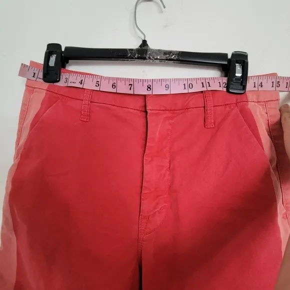 Mother The Shaker Prep Fray Poppy Wash Denim Jeans Cropped High Rise Size 25