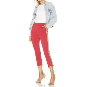 Mother The Shaker Prep Fray Poppy Wash Denim Jeans Cropped High Rise Size 25