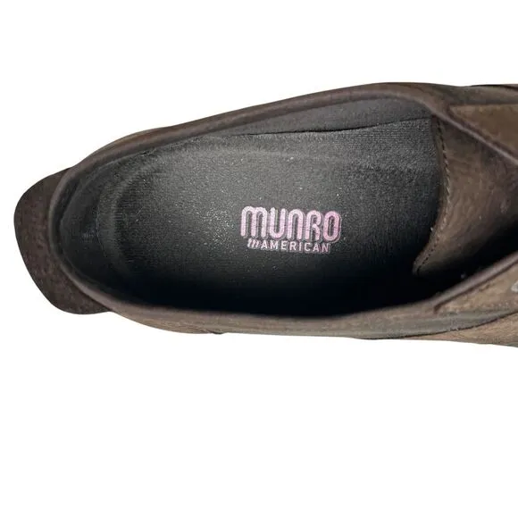 Munro Womens Oxford Sneakers Walking‎ Shoes Two Tone Leather Lace Up Brown Sz 9M
