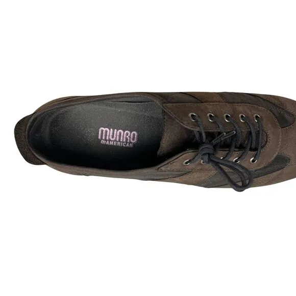 Munro Womens Oxford Sneakers Walking‎ Shoes Two Tone Leather Lace Up Brown Sz 9M