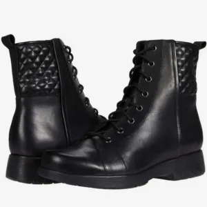 Munro Zippered Black Lace-Up Boots 8.5