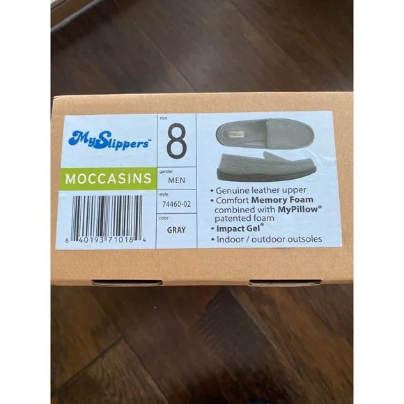 MySlippers Mens Moccasin Size 8