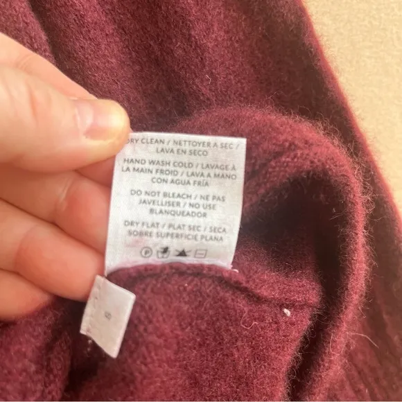 Naadam 100% Cashmere Boatneck Sweater Berry Women’s size Small