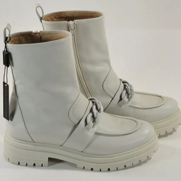 NAPOLEONI  Genuine Leather Combat Chain Boots NWT