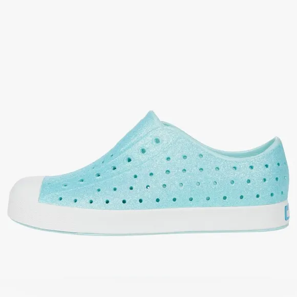 Native Shoes Jefferson Kids Lightweight Sneaker Piedmont Bling Junior 1 NWT