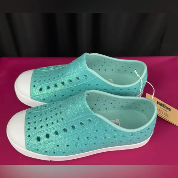 Native Shoes Jefferson Kids Lightweight Sneaker Piedmont Bling Junior 1 NWT