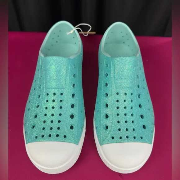 Native Shoes Jefferson Kids Lightweight Sneaker Piedmont Bling Junior 1 NWT