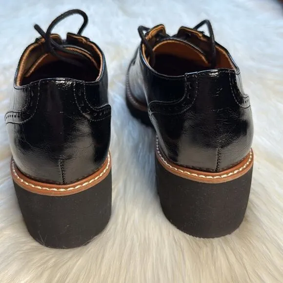 Naturalizer Black Cabaret Lace Up Lug Derby