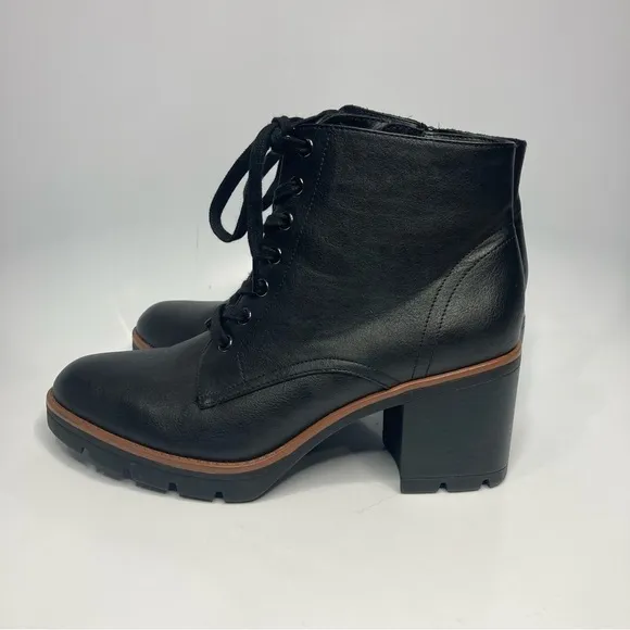 Naturalizer Madalynn boots combat Moto Boots black faux leather size 11
