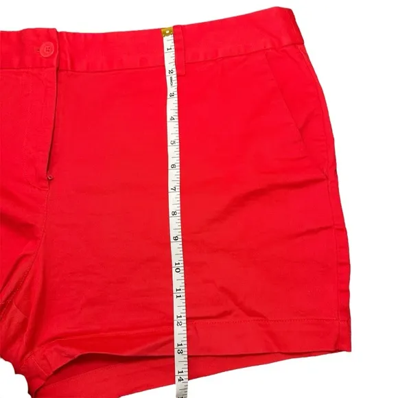 Nautica Women's 4&quot; Mid Rise Twill Shorts Bundle - Navy Blue &amp; Red - Size 16