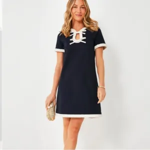 Navy Bow Olivia DressTUCKERNUCK