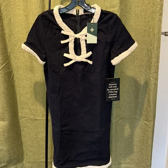 Navy Bow Olivia DressTUCKERNUCK