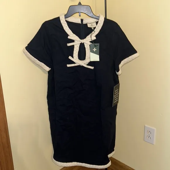 Navy Bow Olivia DressTUCKERNUCK