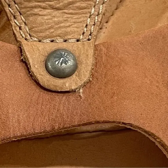 Naya Anthropologie Tan Leather Wedges Size 9