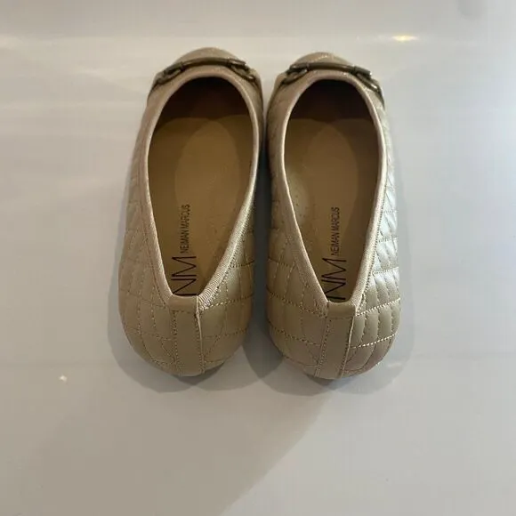 Neiman Marcus Sean Quilted Ballet Flats (5 1/2M)