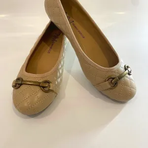 Neiman Marcus Sean Quilted Ballet Flats (5 1/2M)