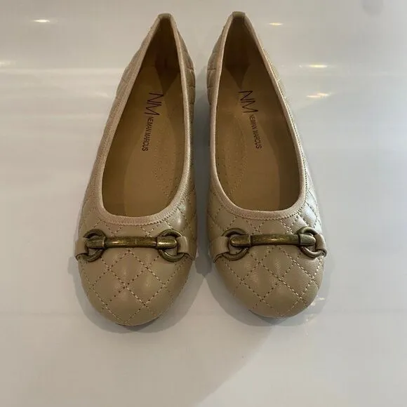 Neiman Marcus Sean Quilted Ballet Flats (5 1/2M)