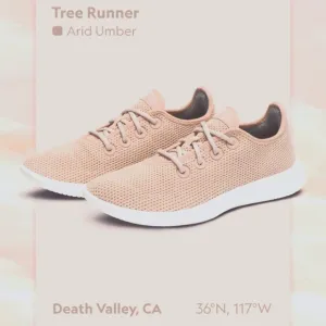 NEW Allbirds Tree Runners  Calm Taupe peach Lightweight Comfort Running Shoes 9