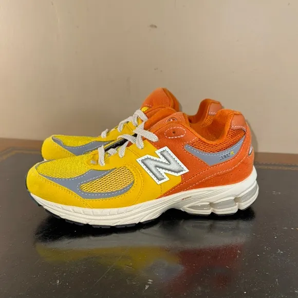 New Balance 2002R Ginger Lemon Classic Orange PC2002PA Big Kids Size 3Y