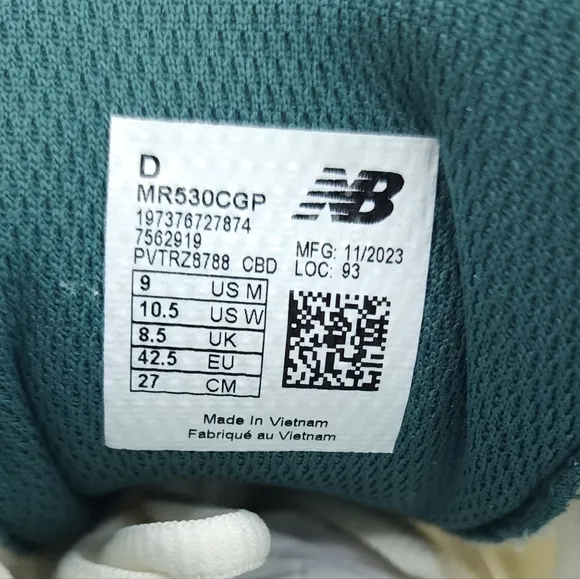New Balance 530 CALIA Green Mint Pink MR530CGP Running Shoes Size 10.5