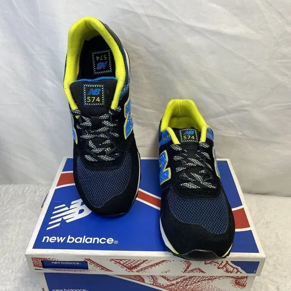 New Balance 574 Kids Lace-up Sneakers Shoes Boys Size 5M Black New KL57403G