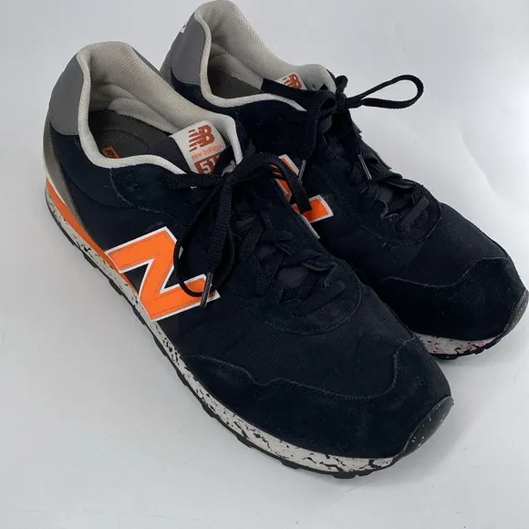 New Balance Men's 515 Classic Running Shoes Sneakers Sz 18 Black/Orange ML515BT3
