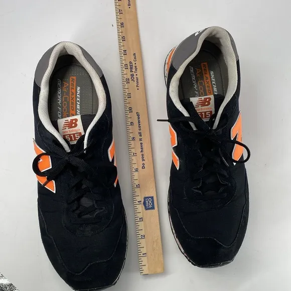 New Balance Men's 515 Classic Running Shoes Sneakers Sz 18 Black/Orange ML515BT3