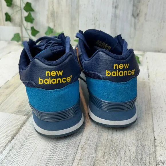 New Balance Mens 515 Classics Lifestyle Shoes Navy Blue Yellow Size 11.5