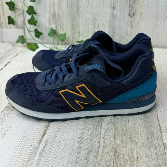 New Balance Mens 515 Classics Lifestyle Shoes Navy Blue Yellow Size 11.5