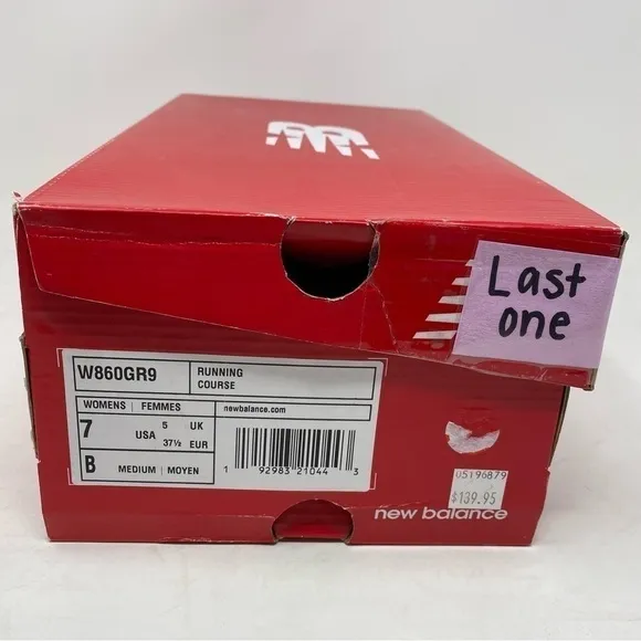 New Balance W860GR9 Pink mist with team away grey Running Shoes