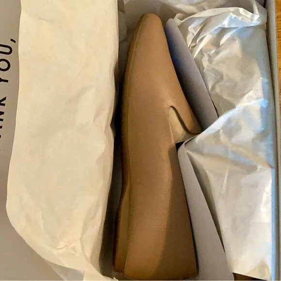 NEW Birdies The Starling Loafer Comfort No Slip Round Toe Taupe Leather Size 9.5
