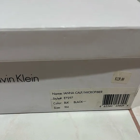 NEW Calvin Klein Women's lanna Calf/Microfiber Bootie,Black size 9