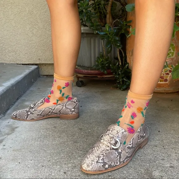 New cream/brown Corso Como leather loafers