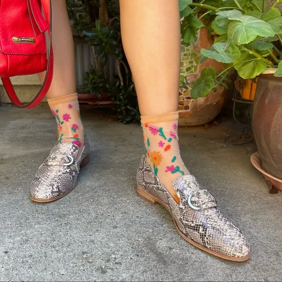 New cream/brown Corso Como leather loafers