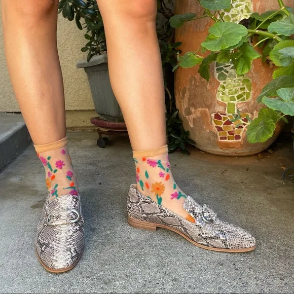 New cream/brown Corso Como leather loafers