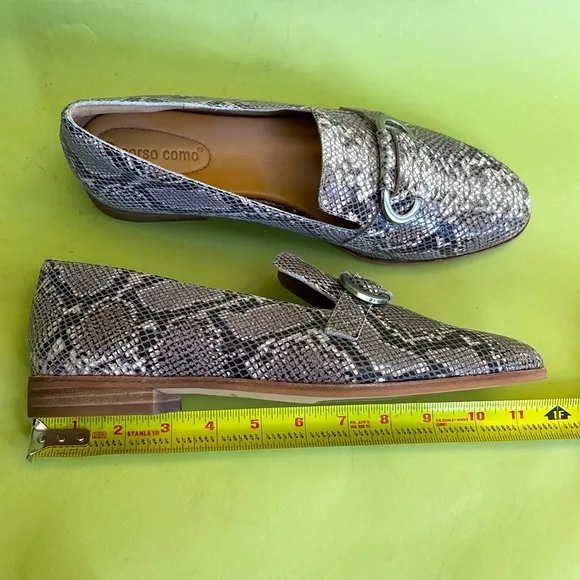 New cream/brown Corso Como leather loafers