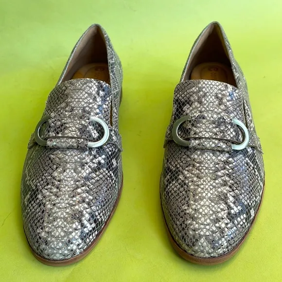 New cream/brown Corso Como leather loafers