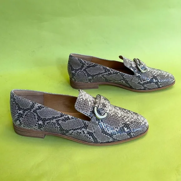 New cream/brown Corso Como leather loafers