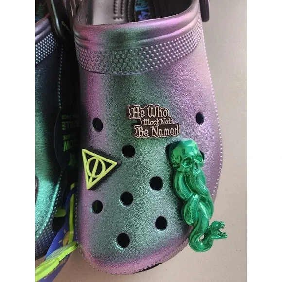 New Crocs x Harry Potter Classic Clog Shoes Size M11 Black Dark Arts