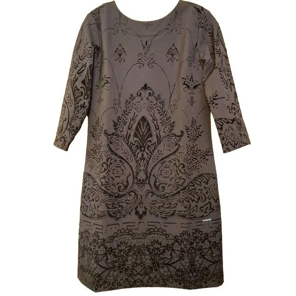 NEW! Desigual Kronen Black Dress With Appliques And Beads US Size 4  $210