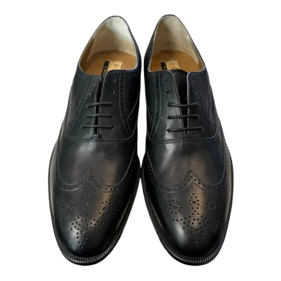 New Domani by Johnston &amp; Murphy Italian Black Oxford Dress Shoes 10  10N