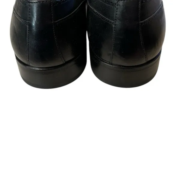 New Domani by Johnston &amp; Murphy Italian Black Oxford Dress Shoes 10  10N
