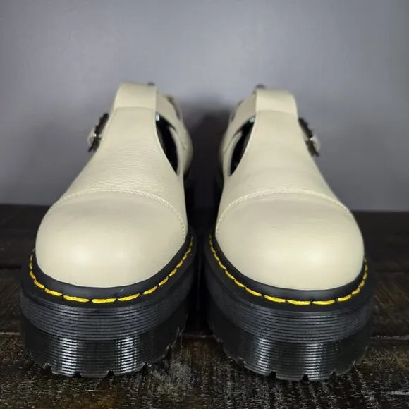 NEW Dr Martens Bethan Womens Size 6 Leather Strap Platform Shoes Smoked Mint