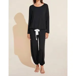 NEW EBERJEY gisele slouchy pajama set in black