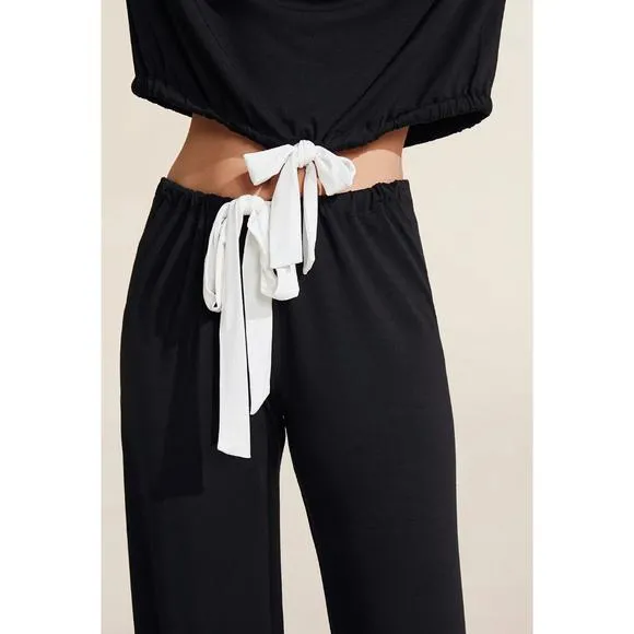 NEW EBERJEY gisele slouchy pajama set in black