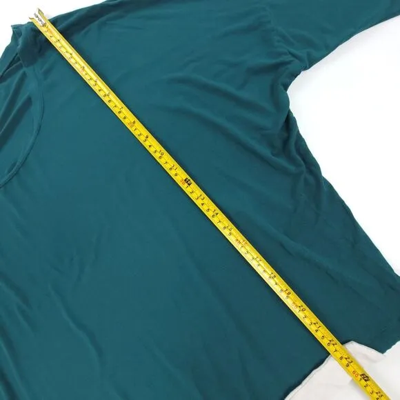 NEW Eberjey Gisele Tencel Modal Slouchy PJ Soft Lounge Top Emerald Green Large