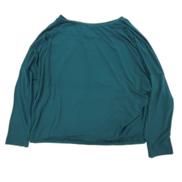 NEW Eberjey Gisele Tencel Modal Slouchy PJ Soft Lounge Top Emerald Green Large