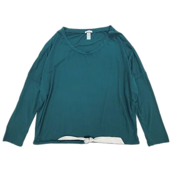NEW Eberjey Gisele Tencel Modal Slouchy PJ Soft Lounge Top Emerald Green Large